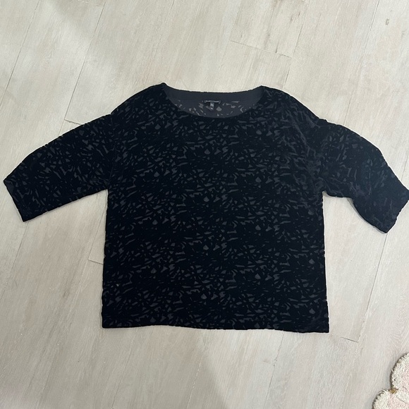 Eileen Fischer Velvet Vines Burnout Shirt - Picture 4 of 5